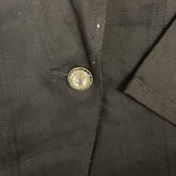 Jen Jen By Darian Vintage Black And Gold Embellished Blazer Jacket - Picture 4 of 7